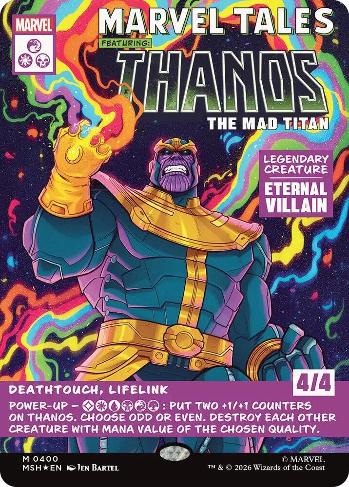 Thanos, the Mad Titan (Borderless) trading card