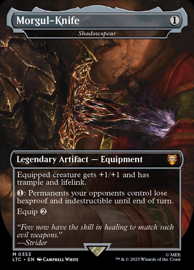 Shadowspear Tales of Middle-earth Commander #353, foil trading card